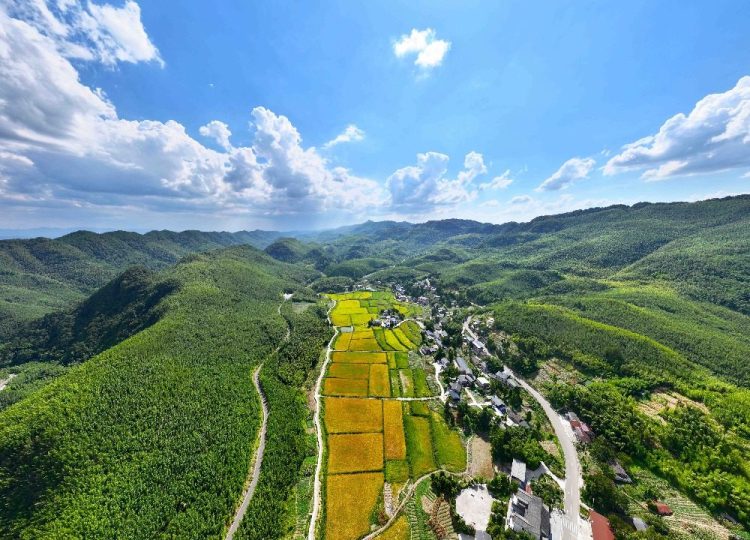 重庆梁平：高山乡镇秋色美