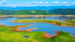 重庆忠县：江畔湿地“绘就”大地油画