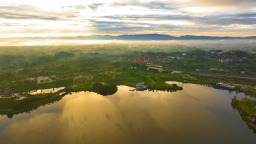重庆垫江：湿地公园晨曦美