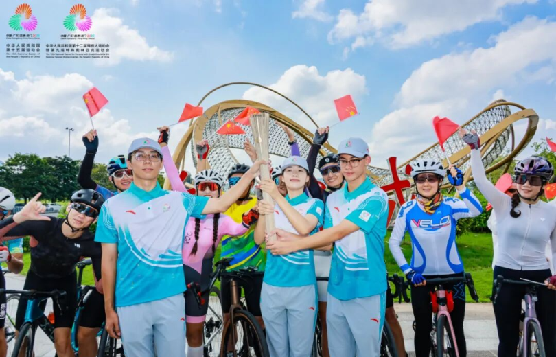 第15回全国運動会の聖火トーチ、広州黄埔でお披露目！