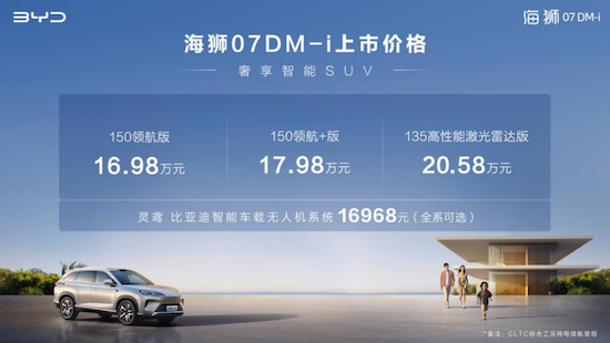 比亚迪海狮07DM-i 正式上市 售价16.98万元-20.58万元 重新定义家用SUV新标杆 位置：资讯+移动端资讯_fororder_比亚迪海狮07DM-i 正式上市 售价16.98万元-20.58万元 重新定义家用SUV新标杆222