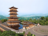 吉林龙井：琵岩山下“国潮”起 山顶新塔望海兰