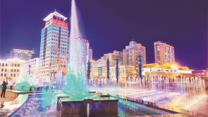 延吉青年广场音乐喷泉焕新回归点亮夜色