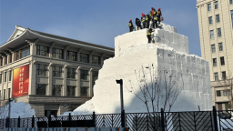 延吉又增一处文旅打卡地 12米高网红雪人即将亮相