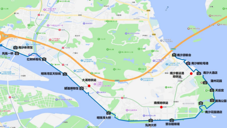 国庆假期广州南沙“情侣路”开放骑行_fororder_图片3