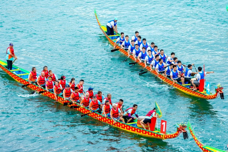 大湾区11城龙舟竞渡深圳南澳月亮湾，巅峰搏争“海龙王”_fororder_5
