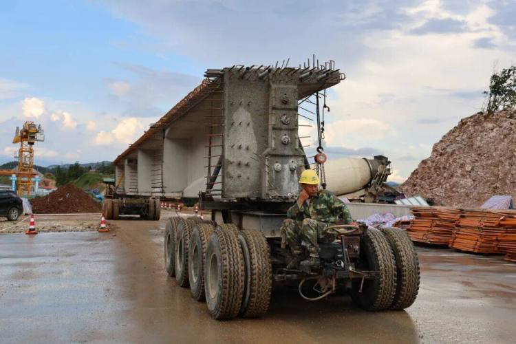 来自安盘高速建设工地的报道丨巨龙穿越“花木树”