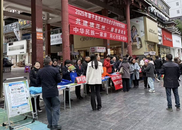 贵州黎平：广场宣传搭桥梁 民族团结入民心_fororder_宣传现场 (2)