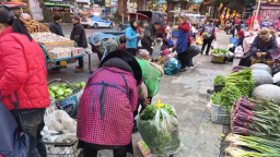 贵阳市乌当区下坝镇252惠农专线首发 菜农乘公交赴“新年第一市”