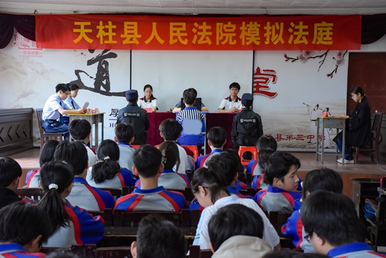 贵州天柱：集结专业力量 注入“强心动力”_fororder_模拟法庭