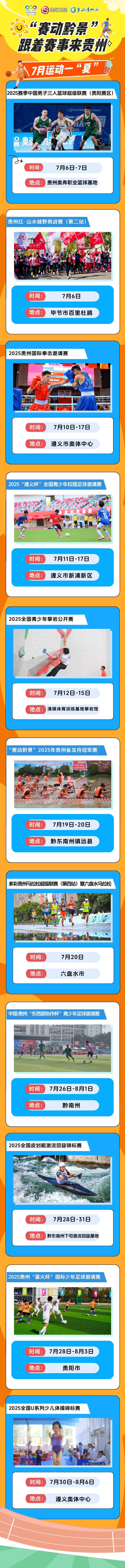 7月运动一“夏”！“赛动黔景”跟着赛事来贵州