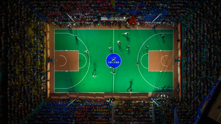 第九届广西万村篮球赛总决赛在兴业县开幕 十四支劲旅竞逐桂冠