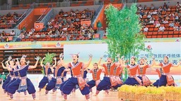 广西呗侬表演惊艳亮相运动会