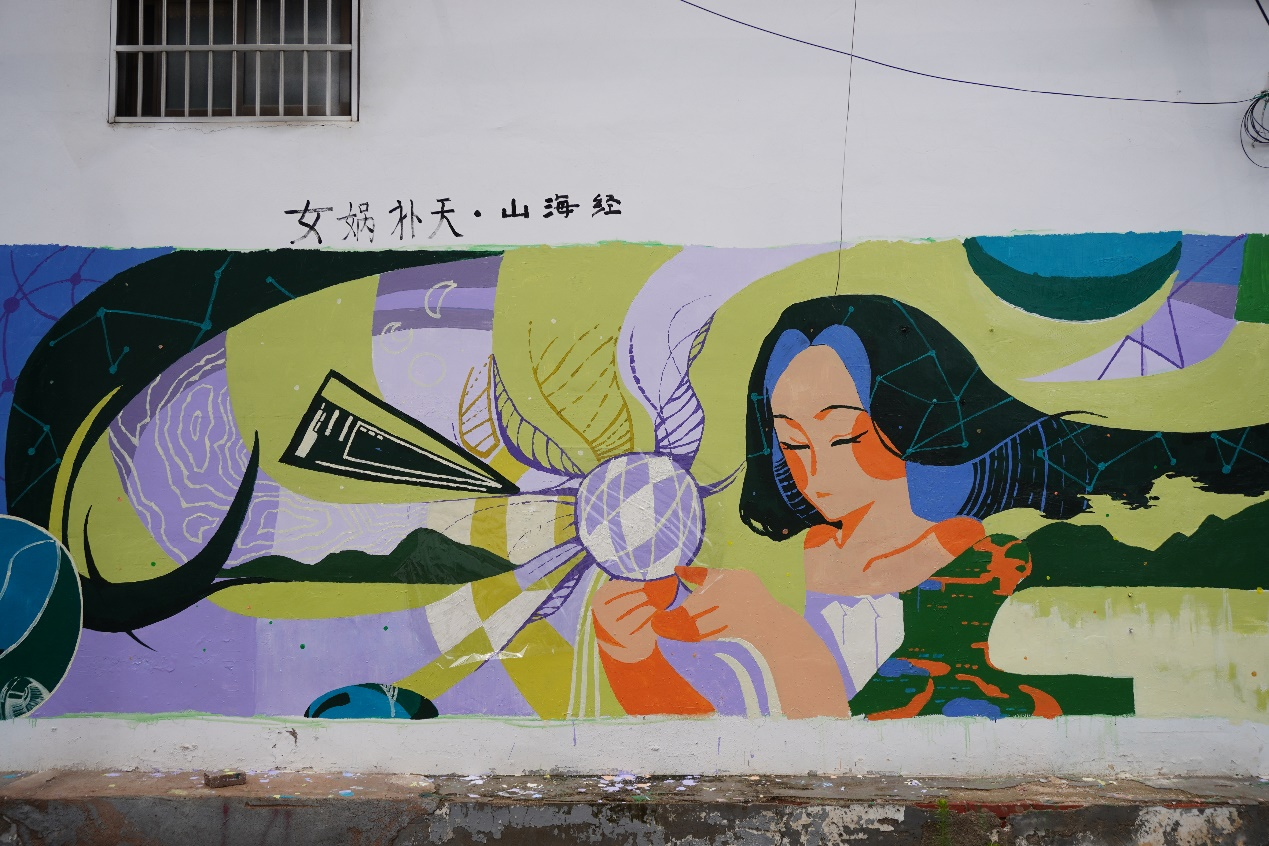 石家庄市鹿泉区：艺术点亮乡村——美院学子为鹿泉绘制文化墙绘_fororder_图片5