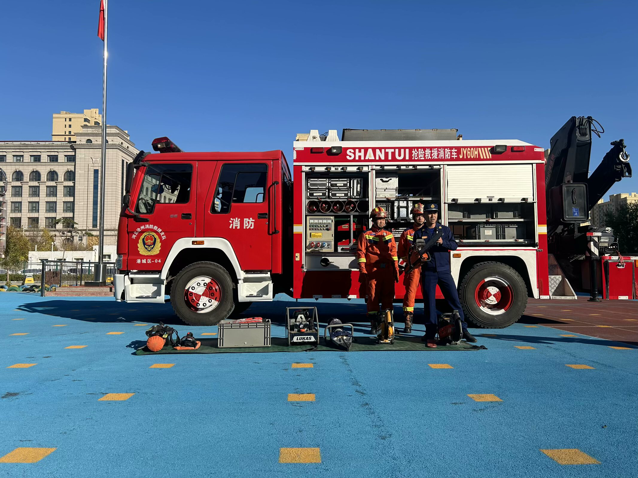 消防知识伴童行，安全“童”行护成长——沧州渤海新区第二幼儿园开展消防安全活动_fororder_图片4