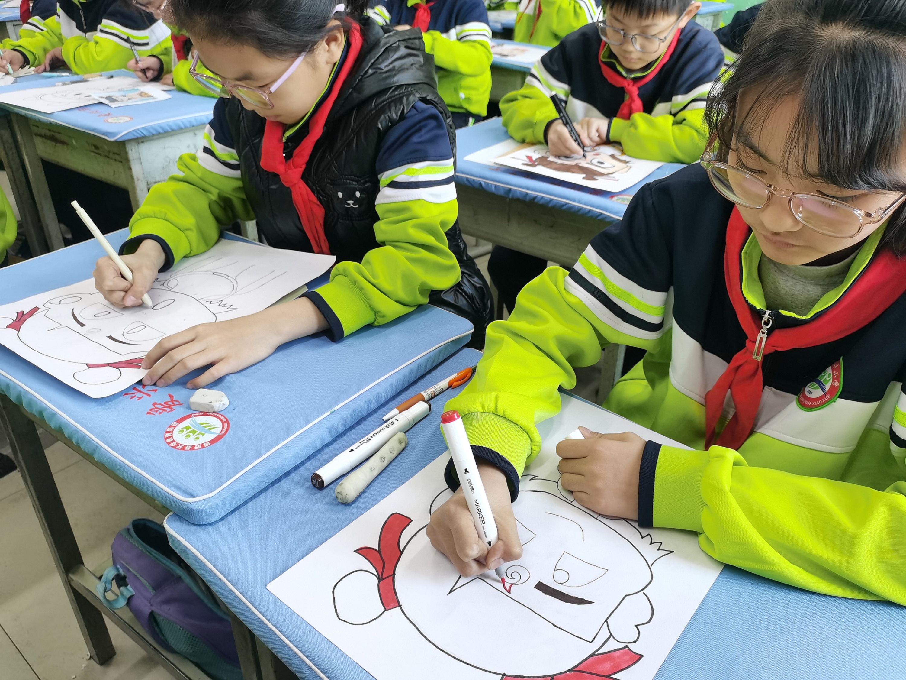 保定博野：举办哪吒主题绘画活动_fororder_1
