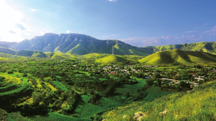 保定市徐水区：陈庄岭上铸忠魂 红色村庄活力新_fororder_群山环抱的南陈庄村绿意盎然，欣欣向荣。马小永摄