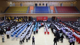 保定市第十五届中小学生(青少年)运动会阜平县职教中心闭幕