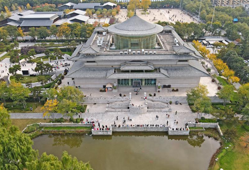 秋日小雁塔风景美