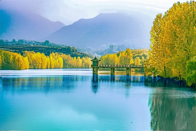长安区东沟水库秋日如画