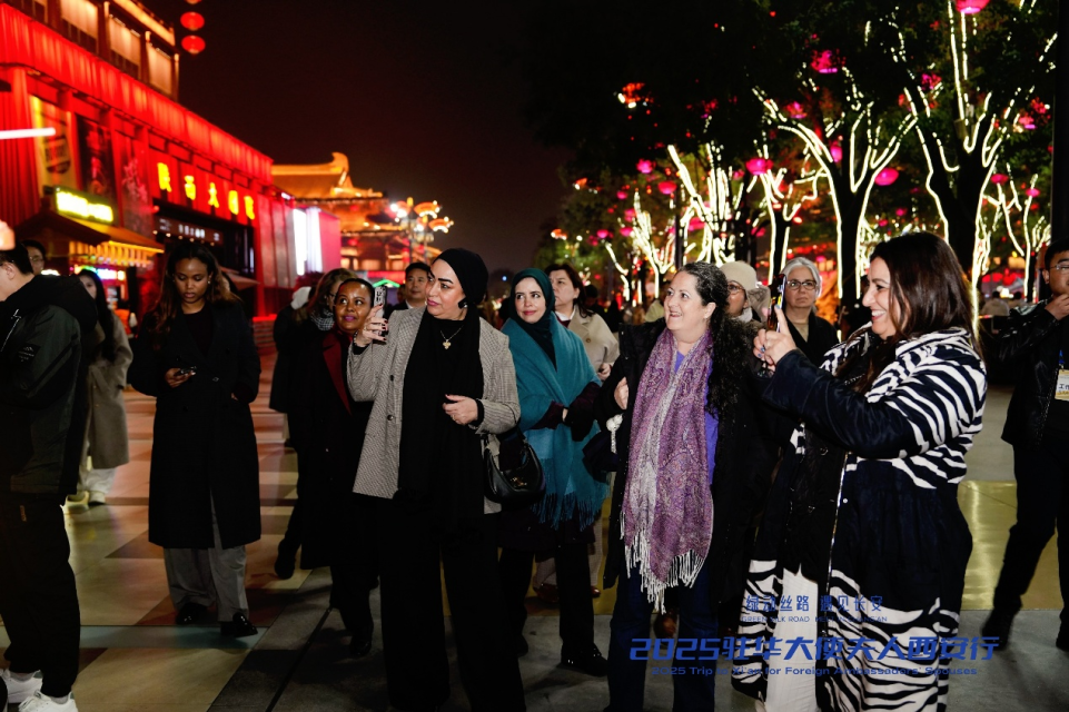 盛唐神韵醉人心 驻华大使夫人沉浸式探访西安大唐不夜城_fororder_图片33