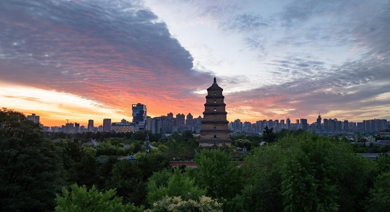 唯美朝霞惊艳登场 天空晕染美丽画卷