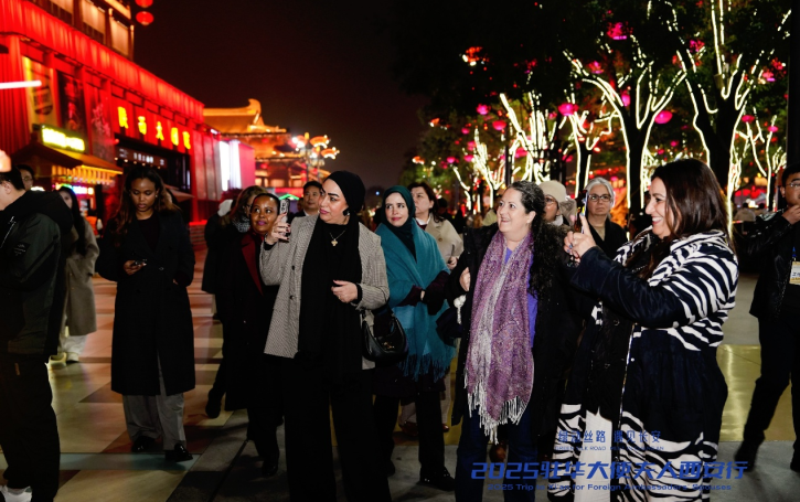 盛唐神韵醉人心 驻华大使夫人沉浸式探访西安大唐不夜城