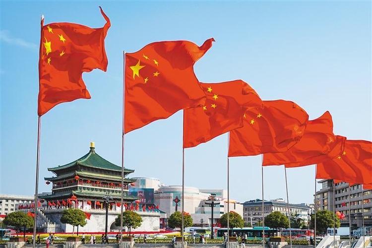 国旗飘扬 喜迎国庆