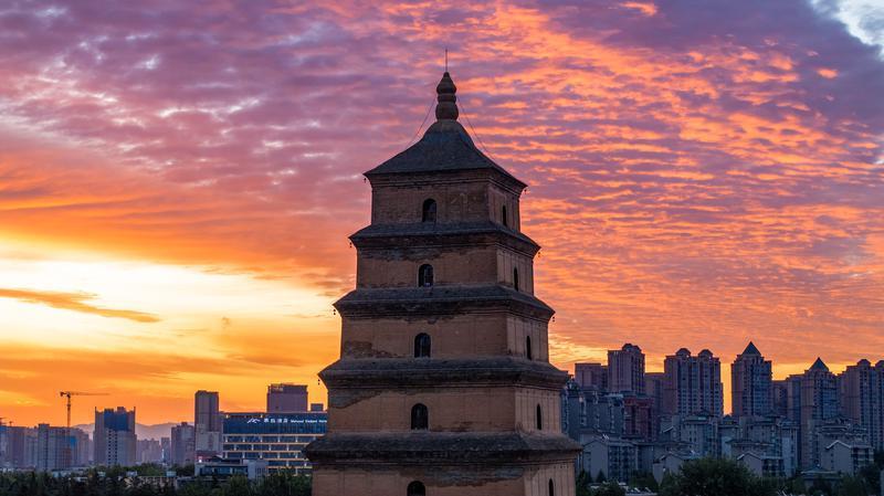 唯美朝霞惊艳登场 天空晕染美丽画卷
