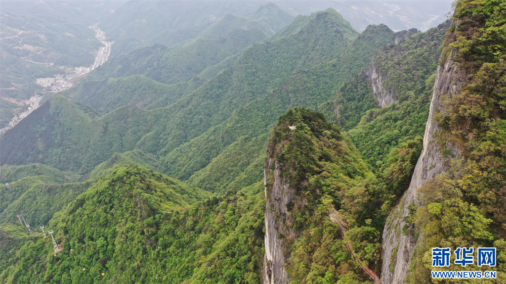 陕西天竺山景区：秦岭山间绿意浓