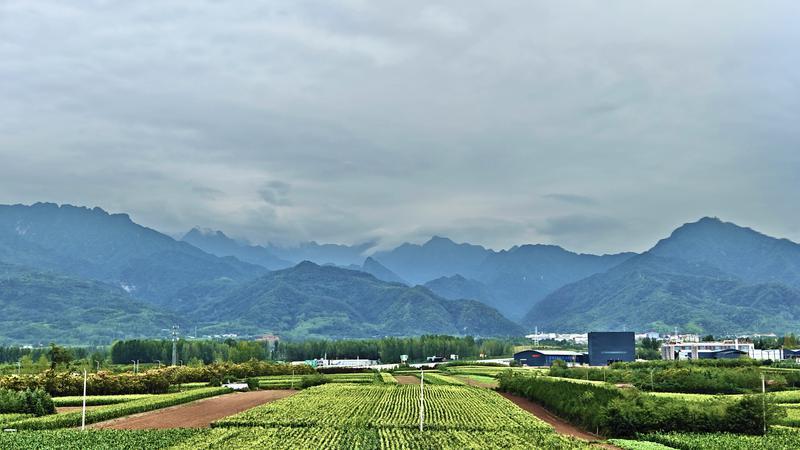 雨后云绕青山翠