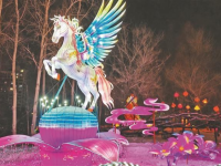 伊春：非遗花灯映林海