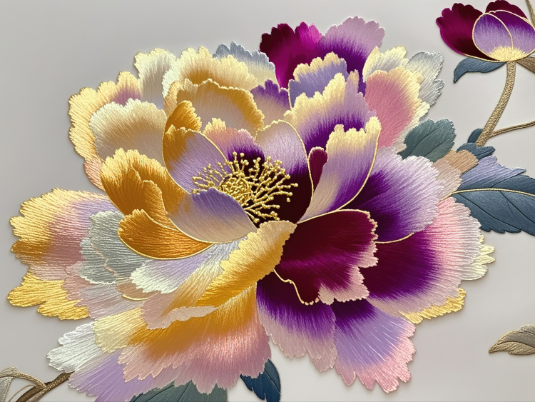 国家级非物质文化遗产代表性项目名录达到3610个子项_fororder_摄图网_402688835_美丽的苏绣花朵（企业商用）