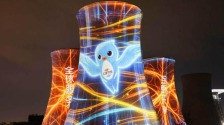 北京石景山区“两园一河”3D灯光秀为服贸会添彩