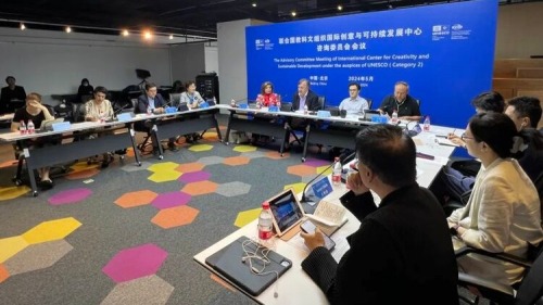La réunion du comité consultatif du Centre international pour la créativité et le développement durable de l'UNESCO s'est tenue à Beijing sous un format hybride (en ligne et en présentiel)._fororder_333