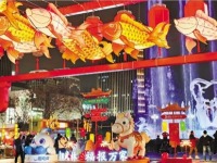 浙江杭州：多彩花灯映武林