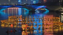 北京：非遗金龙巡游首次“游”进通州大运河