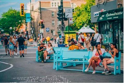 非永久性街道设计:探索蒙特利尔的城市空间创新(之二) 非永久性街道设计:探索蒙特利尔的城市空间创新(之二)