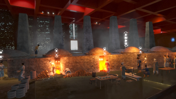[Typical Case] Jiangxi, China · Digital Display and Interpretation Project of Jingdezhen's Handicraft Porcelain Industry Relics_fororder_6-MR混合现实VisionPro沉浸式展示——御窑厂窑址北麓遗址生产场景复现2