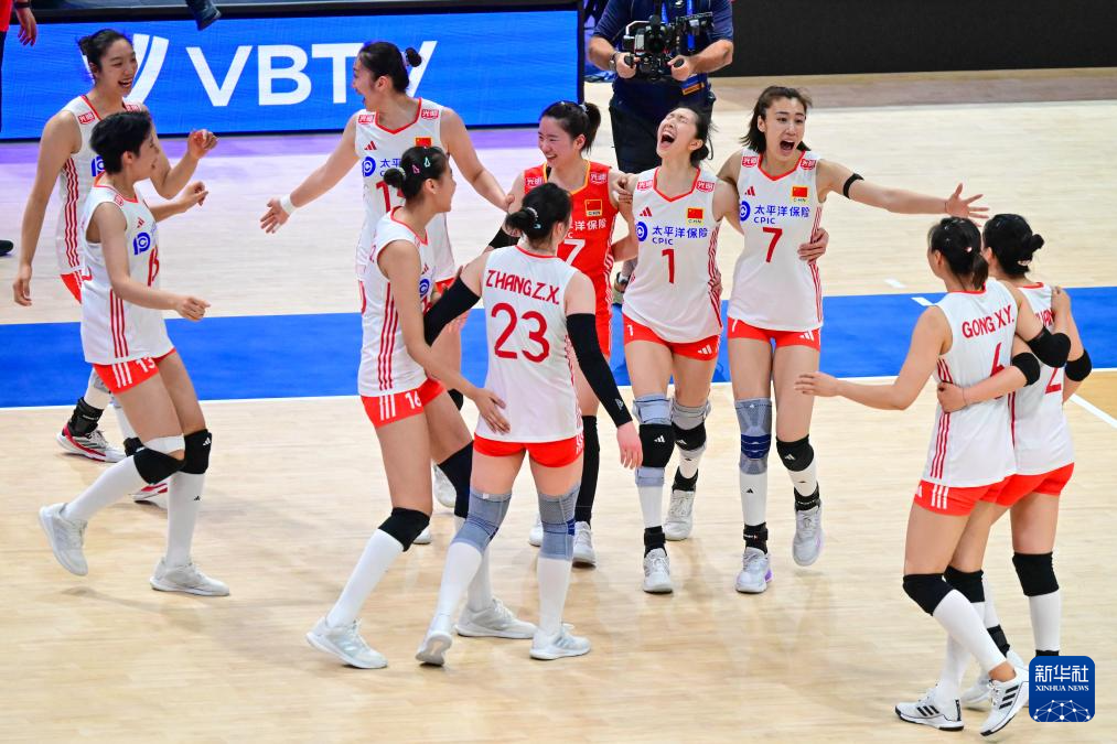 世界女排联赛（中国香港站）：中国队胜保加利亚队