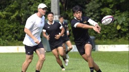中国男队备战香港国际七人橄榄球赛