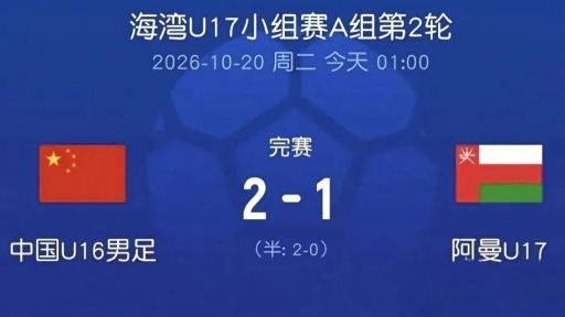 中国U16男足战胜阿曼队 取得U17海湾杯两连胜