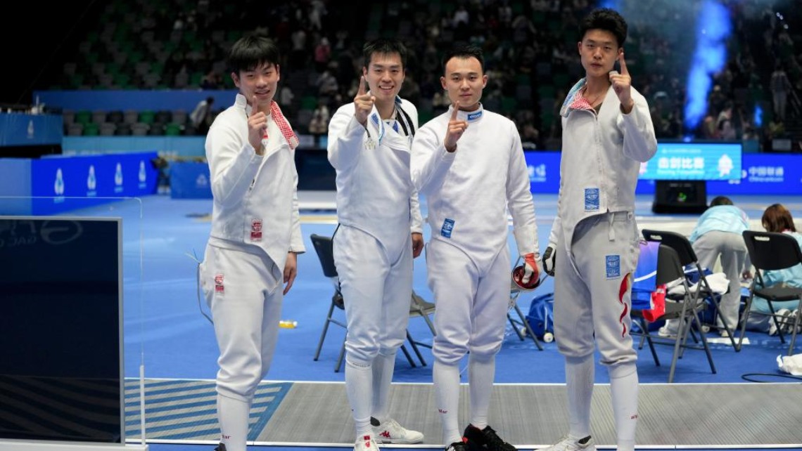 十五运会击剑收官：上海男重团体夺金 福建女花团体卫冕