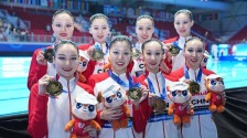 游泳世锦赛：花游集体自由自选中国队摘金