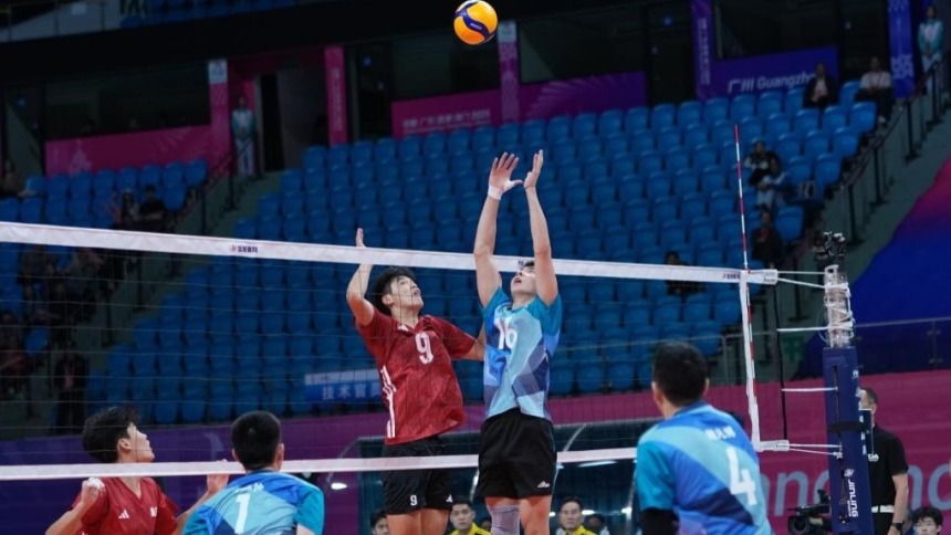 全运会排球——男子18岁以下组小组赛：江苏队胜广东队