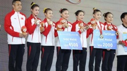 中国队夺得亚洲体操锦标赛女子团体和个人全能冠军