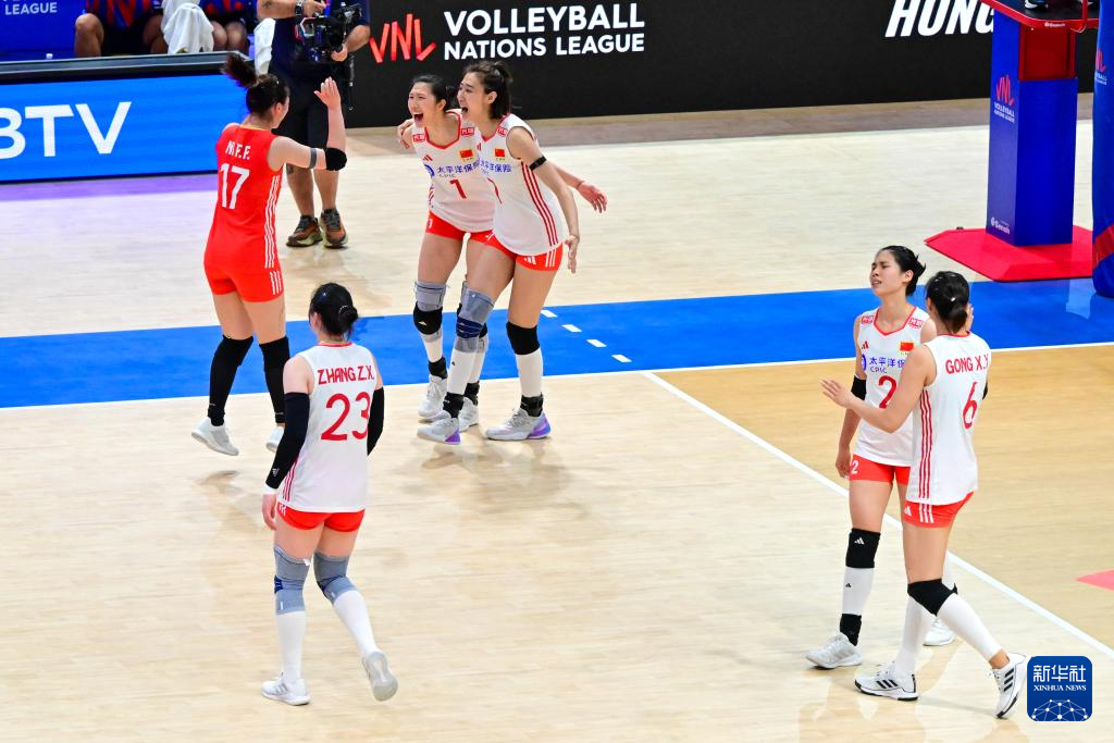 世界女排联赛（中国香港站）：中国队胜保加利亚队