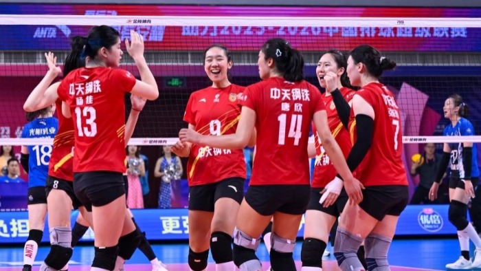 女排超级联赛总决赛冠亚军决赛次回合：上海胜江苏