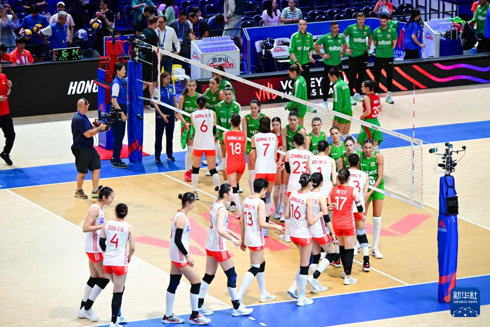 世界女排联赛（中国香港站）：中国队胜保加利亚队