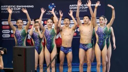 花样游泳世界杯巴黎站：中国队获集体技巧自选第四名